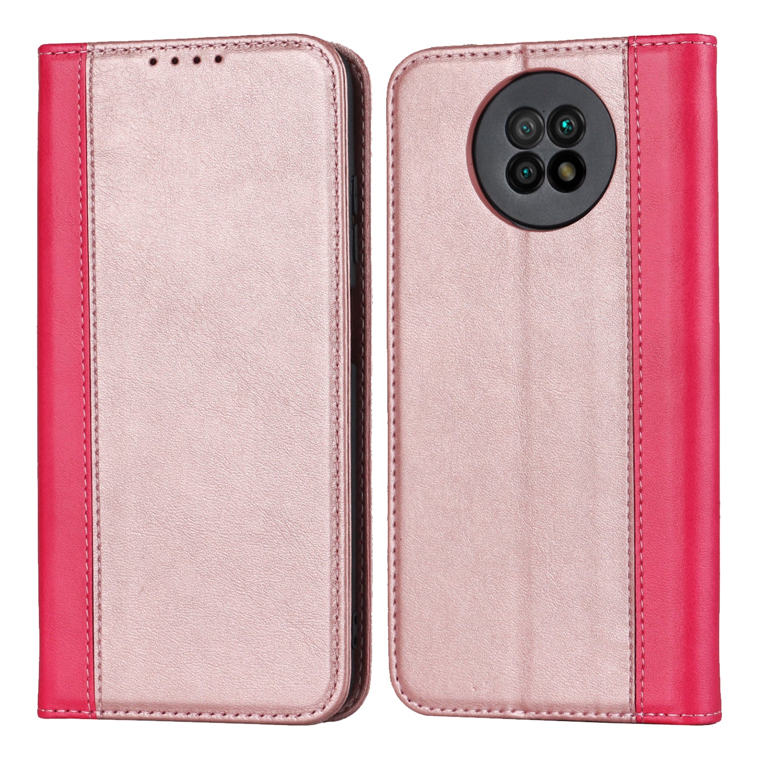 For Xiaomi Redmi Note 9 5G Note 9T 5G PU Leather Wallet Phone Case Bi-color Splicing Calf Texture Stand Flip Phone Cover For Xiaomi Redmi Note 9 5G Note 9T 5G PU Leather Wallet Phone Case Bi-color Splicing Calf Texture Stand Flip Phone Cover